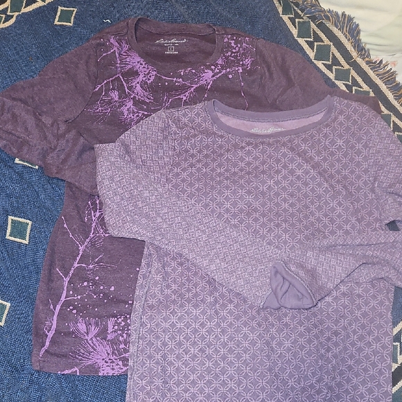 Eddie Bauer Long Sleeve Tops - Purple Patterns - Picture 1 of 6